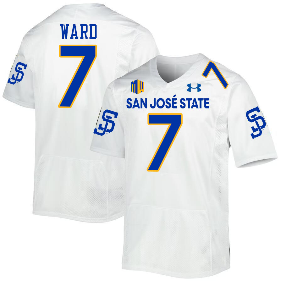 San Jose State Spartans #7 Xavier Ward College Football Jerseys,Uniforms-White San Jose State Spartans #7 Xavier Ward College Football Jerseys,Uniforms-White